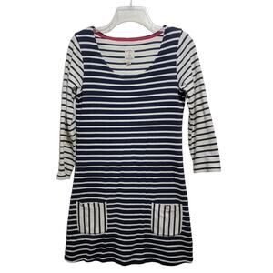 Joules Mariners Grade Long Sleeve Shift Nautical Striped Sailor Dress Size 6
